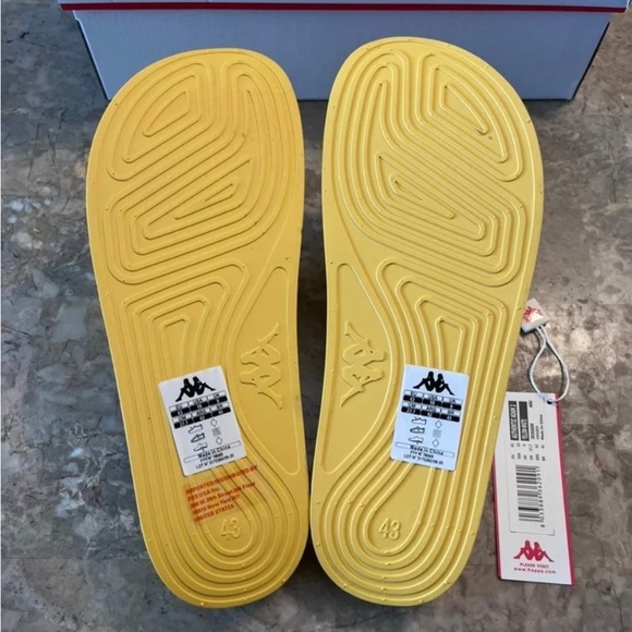 Kappa Slide Sandals Women’s 10 Men’s 8 Yellow - Picture 3 of 8